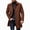 Coffee, variant on Men's Wool Blend Button Up Overcoat Lapel Collar Fall Winter Warm Mid Length Long Coat