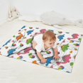 thumbnail image 2 of White Dinosaurs Colorful Leaves Pattern Blanket,Comfortable Soft Flannel Throw Blanket,All Season,Warm Lightweight Blankets for Sofa Bed Couch Living Room Chair,30"x40", 2 of 4