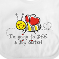 thumbnail image 4 of Inktastic Bee Future Big Sister Girls Baby Bib, 4 of 4