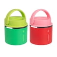 thumbnail image 1 of ThermoFlask para tarro de comida, 20 onzas, paquete de 2 unidades, aislante, color verde frambuesa, 1 of 6