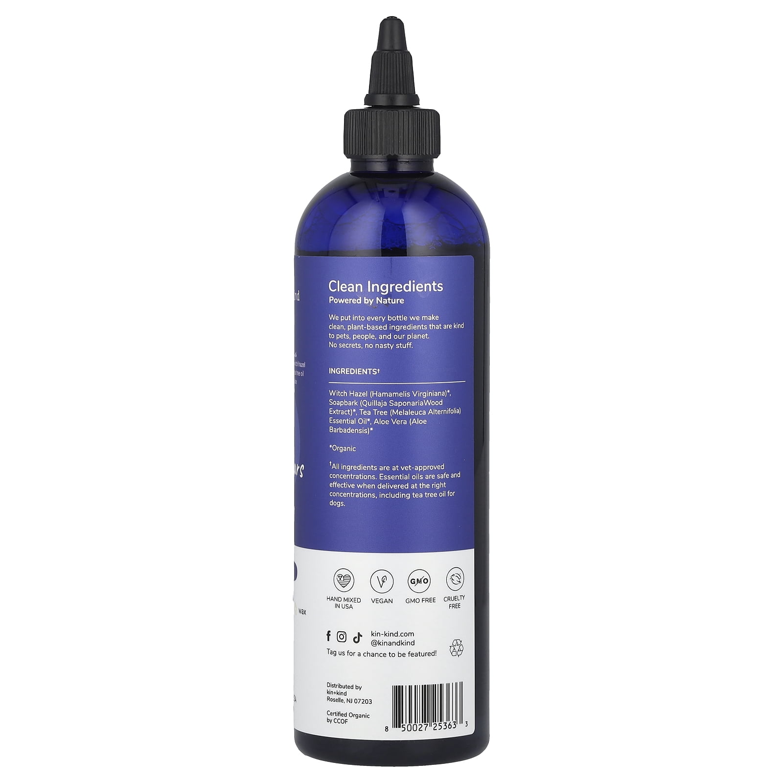 Kin+Kind Clean Ears, Leave-In Relief for Dogs, 12 fl oz (354 ml)