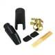 thumbnail image 4 of 6X Plastico Saxofon Boquilla con Metal Cap Hebilla Boquilla Parches Almohadillas Negro, 4 of 5