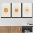 thumbnail image 3 of wall26 Framed Canvas Print Wall Art Set Mid-Century Ocean Sunset Sun Horizon Nature Abstract Illustrations Modern Art Bohemian Decorative for Living Room, Bedroom, Office - 24"x36"x3 Black, 3 of 5