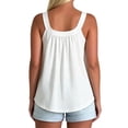 thumbnail image 4 of Stralyhd Tank Tops with Built In Bras for Women Square Neck Racerback Shirts 2026 Summer Slim Fit Tank Top Casual Sleeveless Tops White S, 4 of 7