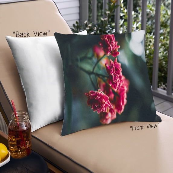 Ahgly Company Plants Flower Outdoor Throw Pillow, 18 inch by 18 inch