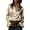 Khaki, variant on Women's Satin Button Down Shirt, Long Sleeve Bell Sleeve Blouse, Elegant Solid Color Collared Top for Wrinkle Resistant Formal Office Wear and Daily Outfits Brown L