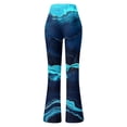 thumbnail image 6 of BOOMILK Flare Leg Pants for Women High Waisted Trendy Printed Bell Bottoms Slim Fit Casual Pants Blue, 6 of 6