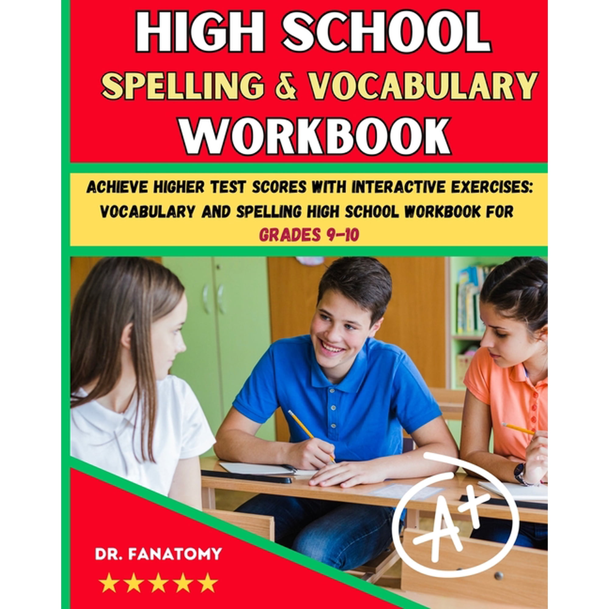 High School Spelling and Vocabulary Workbook: Achieve Higher Test Scores with Interactive Exercises: Vocabulary and Spel, (Paperback)