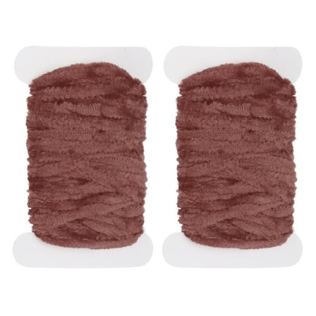 Uxcell Chenille Fly Tying Total 10 M, 2 Pack Rayon Chenille Fly Tying Materials for Making Fishing Hook, Brown