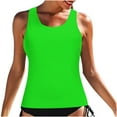 thumbnail image 2 of DPTALR Women Classic Print High Neck Tops Bathing Suit Tops For Tank Tops Swimsuits, 2 of 8