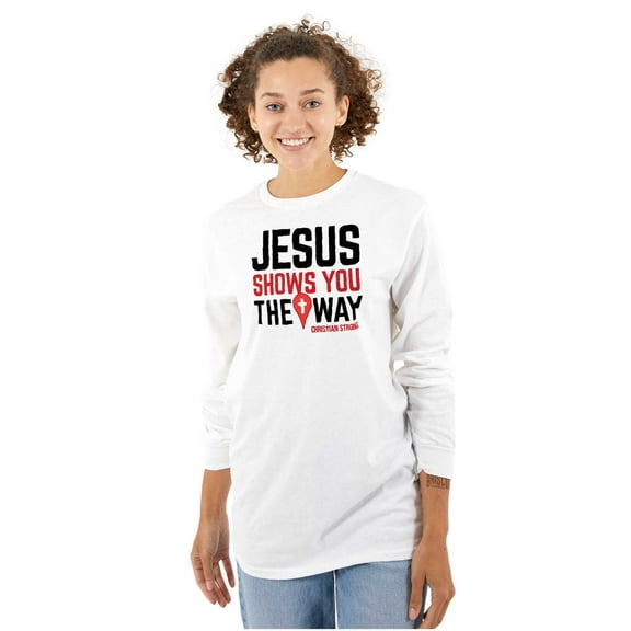 Jesus Way Truth Life Bible Verse Long Sleeve TShirt Men Women Brisco Brands S
