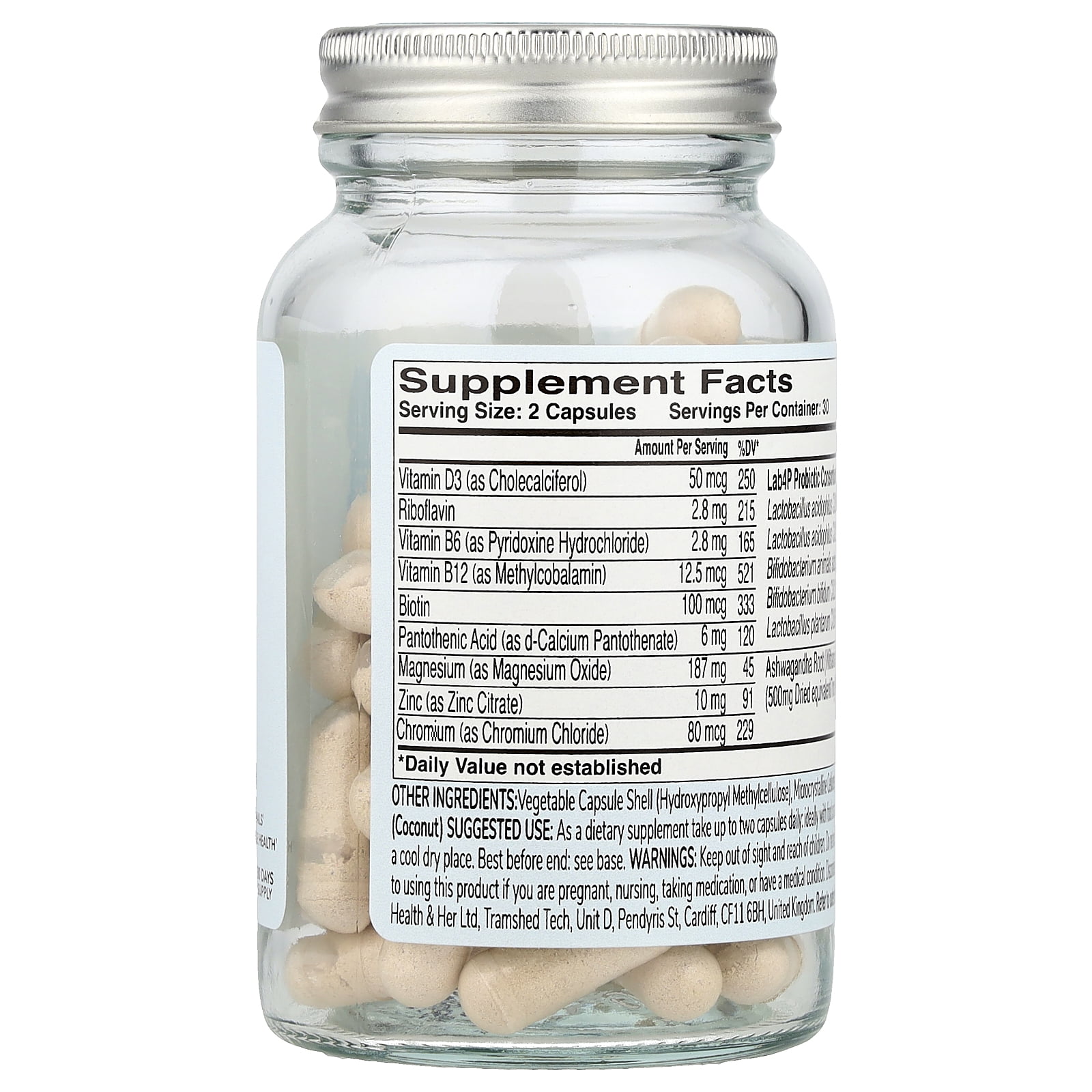 Health and Her Weight Management Probiotic + Multi-Nutrients, 60 Capsules