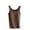 Coffee, variant on Kaemgyyd Womens Tops Soft Breathable Crew Neck Stretch Tee Summer Solid Color Sleeveless Layering Shirts Built-In Bra