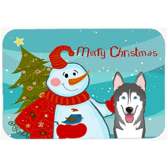 Carolines Treasures Snowman With Alaskan Malamute Mouse Pad