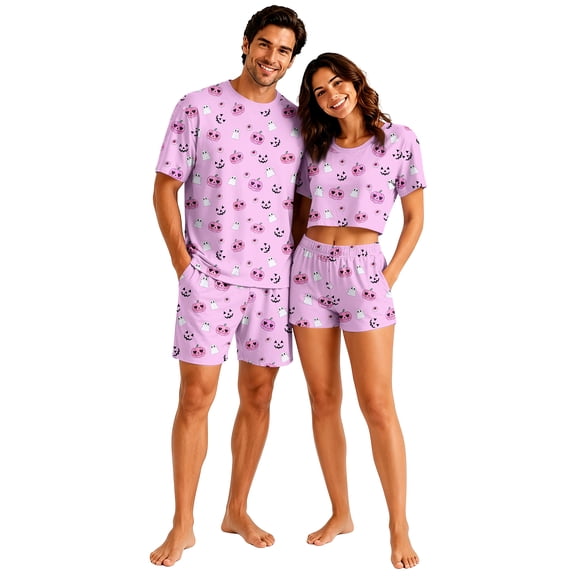 Halloween Family Matching Pajamas with Soft Lounge Sets and Cozy Womens Pajama Sets for Holiday Loungewear Gatherings and Adult Celebration Sleepwear Outfits Men S