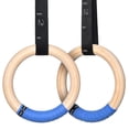 thumbnail image 1 of Anillos de gimnasia PACEARTH, de madera, olímpicos, 680 kg, con correas, 1 of 9