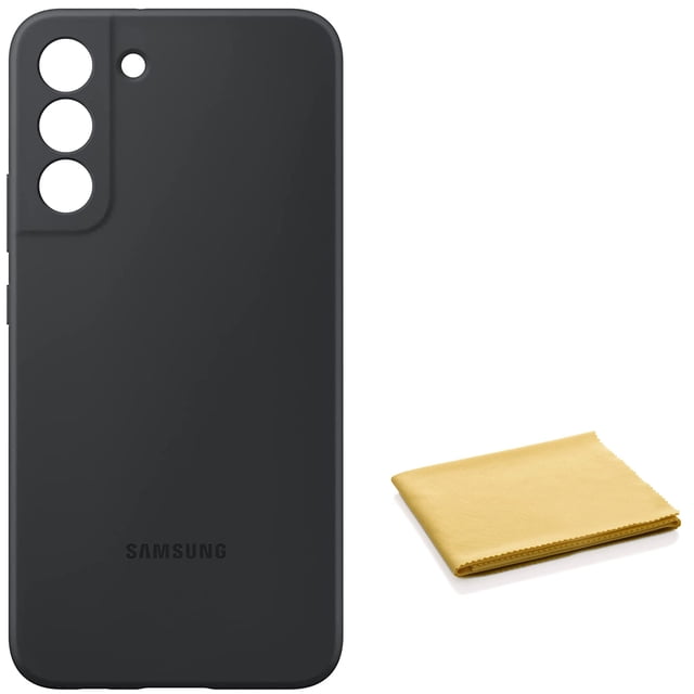 Funda de silicona para Samsung Galaxy S22+ Plus, color negro