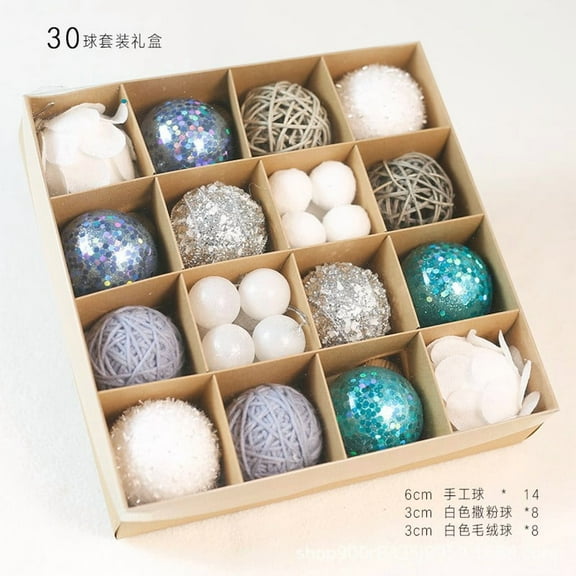 Kbndieu Christmas Ball Ornaments 30Pcs Christmas Tree Ornaments Set Shatterproof Plastic Christmas Decorations Hanging Baubles for Xmas Tree Home Party