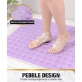 thumbnail image 4 of HITSLAM Shower Mat Non Slip,21x21 Bathtub Mat with Suction Cups and Drain Holes,Machine Washable Bathroom Shower Stall Floor Mat,Soft on Feet,Purple, 4 of 8