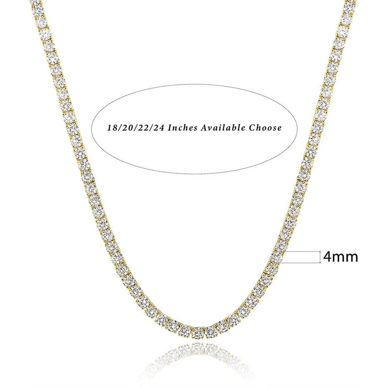 GEMSME 18K Yellow Gold White Gold Plated Round Cubic