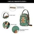 thumbnail image 4 of FORMRS Crossbody Bag for Women Quilted Travel Shoulder Cell Phone Purse with Chain Strap Handbag, Christmas Gingerbread, 4 of 7
