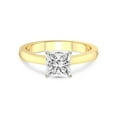 thumbnail image 3 of 2 Carat IGI Certified Princess Shape Lab Grown Diamond Engagement Ring | 14K Yellow Gold |Elsa Hidden Accents Solitaire Lab Diamond Ring | FG-VS1-VS2 Quality Friendly Diamonds, 3 of 5