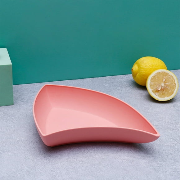 Bent Shape Plates Impregnable Dinner Plates Dishwasher Microwave Safe Plastic Plates Reusable Lightweight Plates For Kitchen Or Camping 7.1x7.5 Inches