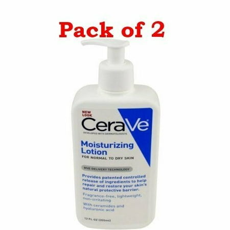2 Pack CeraVe Daily Moisturizing Lotion for Normal to Dry Skin  12 oz