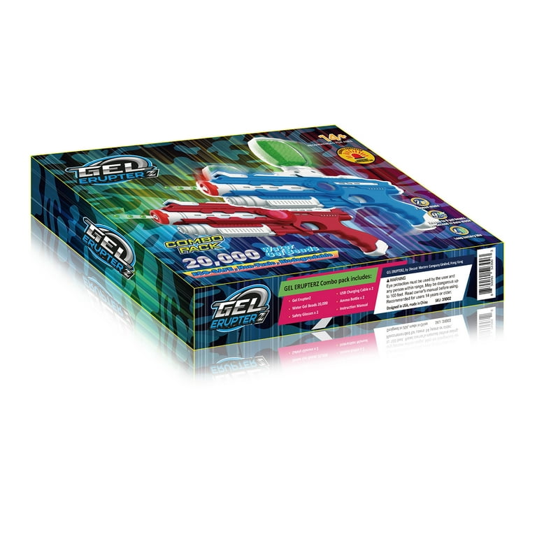 Gel Erupterz Combo Pack, Water Gel Bead Launcher, Teens and Adults