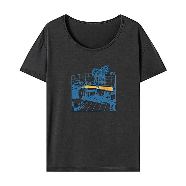 Camiseta para mujer verano ligero trajes cómodo cuello redondo camisa para el trabajo SG