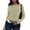 Green, variant on WTOBBY Women's Fashion Black Color Blocking Round Neck Long Sleeve T-Shirt Top, Casual Stylish Blouse for Comfortable and Versatile Everyday Outfits,Beige L