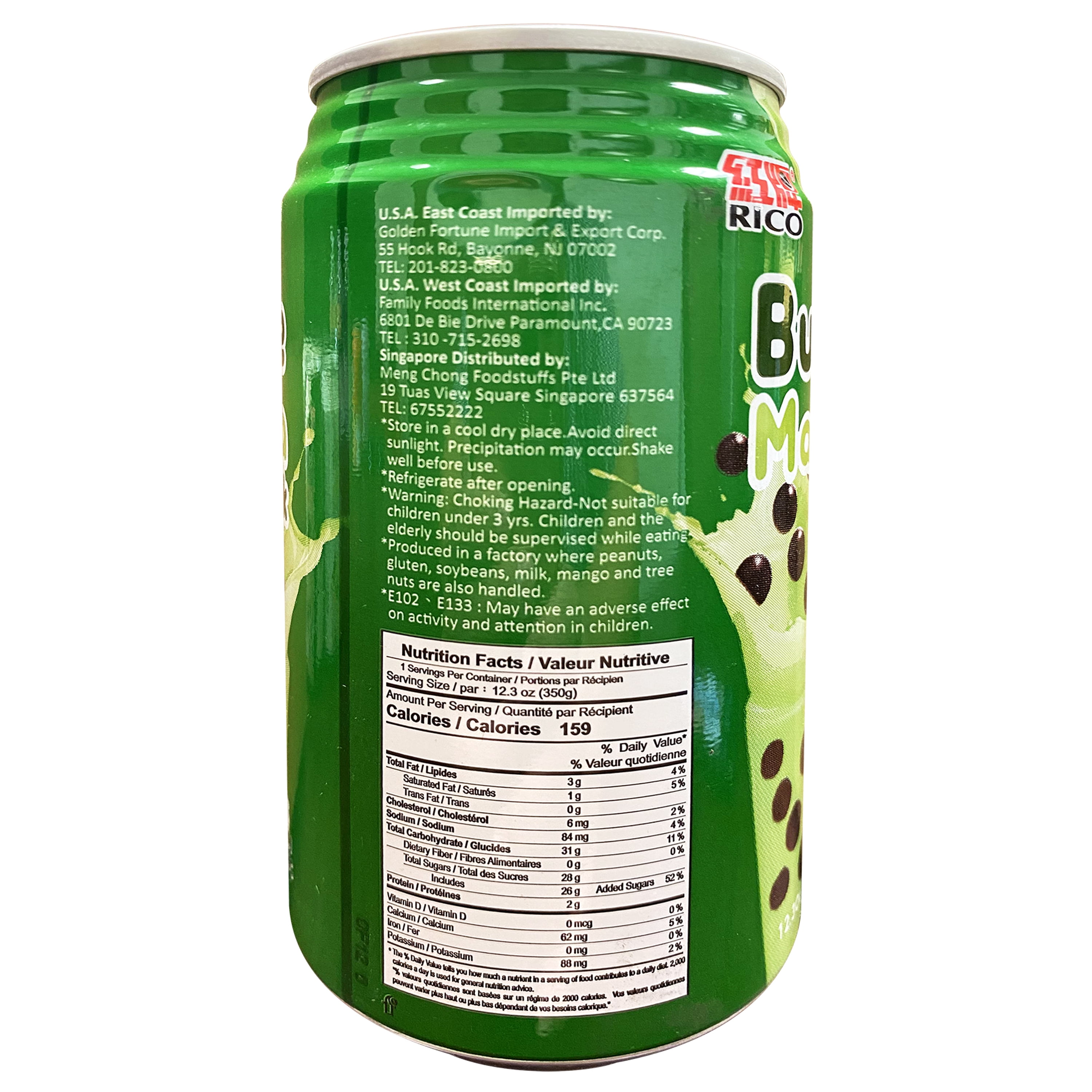 Bubble Tea in a Can-Matcha Flavor