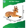 thumbnail image 2 of Real Planet 12.5" Brown Deer Realistic Stuffed Animal, Cute Zoo Animals Plush Toy & STEM Learning Gift for Birthday Boys & Girls, 2 of 6