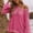 Hot Pink, variant on Women's Crochet Top Bathing Suit Cover Up Knit Top Mesh Off Shoulder Loose Beach Swimwear Breathable Long Sleeved Knitted Cover Top Pink S
