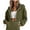 Olive Green, variant on MOJOGO Women's Cropped Jackets Open Front Long Sleeve Sweatshirts with Ribbed Cuff Fall Winter Solid Color Hoodie S