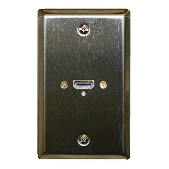 Plaque Murale en Acier Inoxydable avec Connecteur HDMI Femelle - Philmore 75-677