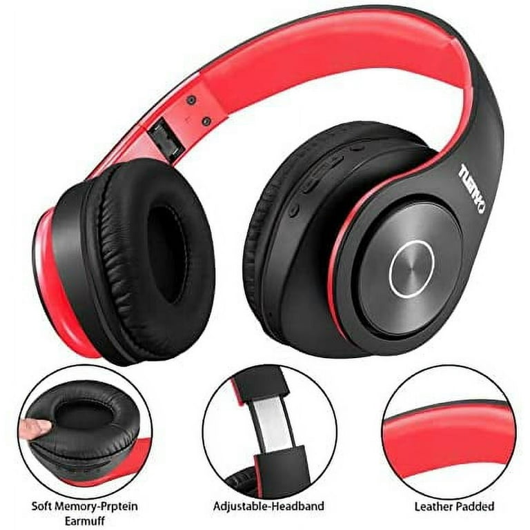 HROEENOI Active Noise Cancelling Wireless Bluetooth Over-Ear Headphones,  Memory Foam Ear Cups, Quick Charge for 40H Playtime, Ideal for Travel, Home