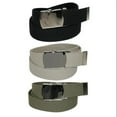 thumbnail image 3 of CTM Cotton with Nickel Buckle Adjustable Belt (Pack of 3 Colors), 3 of 5