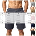 thumbnail image 4 of idosla Men's Cotton Chino Shorts Casual Elastic Waist Drawstring 7 Inch Summer Beach Golf Shorts with Pockets (Khaki, L), 4 of 7