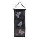 thumbnail image 4 of Bolsa de almacenamiento para colgar en la pared, bolsa de almacenamiento con estampado de diamantes DIY, mariposas, con 3 bolsillos, bolsillo colgante impermeable para dormitorio, 4 of 5