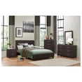 thumbnail image 2 of Benzara 6 Drawer Dresser In Wood And PVC, Brown-Color:Brown, 2 of 4