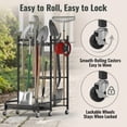 thumbnail image 5 of UNTIMATY Garden Tool Organizer with Wheels Garage Tool Rack with Hooks and Shelves Rolling Yard Tool Storage for Garage Shed Workshop, 5 of 10