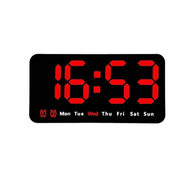 CCOCC Alarm Clock,Dual Power Digital Clock,Sleek Bedside Clock with Voice Control & Multi-Mode Display