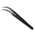 thumbnail image 2 of lionlar Ceramic Tweezers Stainless Steel Handle Tool Anti for Soldering Point Electronic Big Curved Tips, 2 of 5