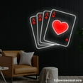 thumbnail image 2 of Glowneon Aces Playing Cards Neon Sign, Diamonds Hearts Clubs Led Light, Casino Decor, 2 of 5