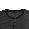 thumbnail image 4 of TIHLMK T-Shirts Blouse Men's Long Sleeve Waffle Solid Color Bottoming Shirt Buttonless Hooded Crew Neck Pullover Top Black, 4 of 9