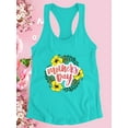 thumbnail image 3 of Mothers Day Flower Garland Racerback Tank Women -Image by Shutterstock, Female Small, 3 of 4