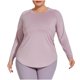 thumbnail image 3 of Sudaderas con capucha para mujer,Camiseta deportiva de manga larga para mujer, transpirable, elástica en cuatro direcciones, absorbe la humedad, corte holgado para fitness y uso informal, sopatenor, 3 of 8