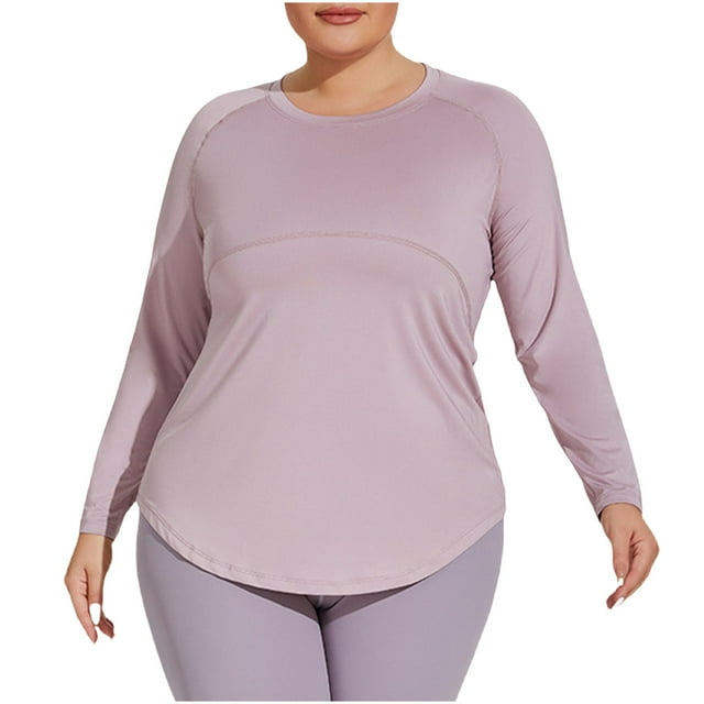 Women's Workout Top 2025 - Quick Dry Breathable | Plus Size Yoga T-Shirt