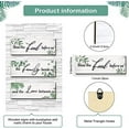 thumbnail image 2 of 3 Pieces Eucalyptus Greenery Wooden Wall Sign Bless Family Food Love Plaque Botanical Leaf Wall Art Green Leaves Rustic Porch Decor Farmhouse Hanging Plaque for Home Kitchen Decor, 2 of 7